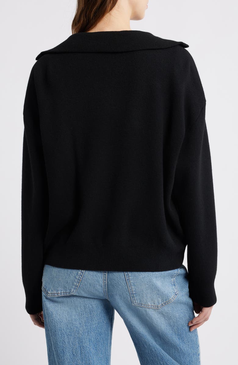 Brooklyn Industries Half Zip Sweater, Alternate, color, Black