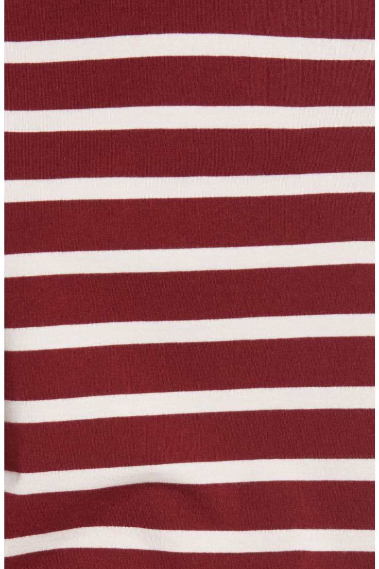 Stripe Long Sleeve T-Shirt, Alternate, color, RED SYRAH- IVORY LANI STRIPE