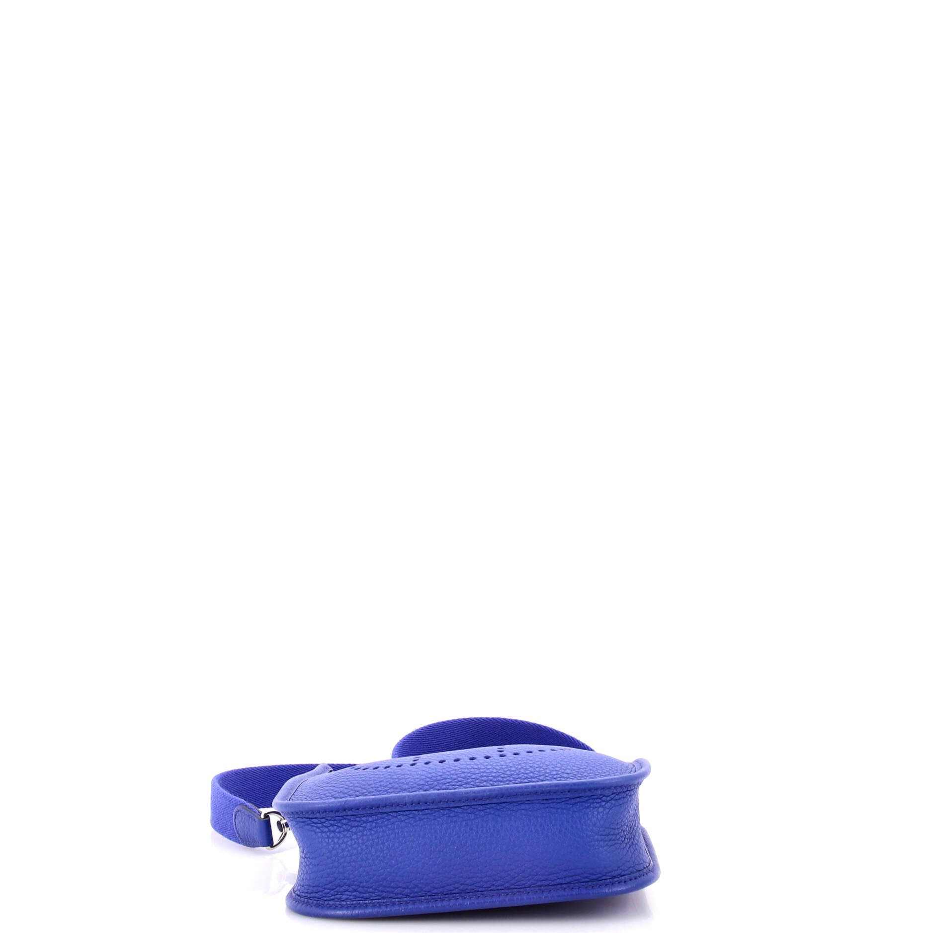 Pre-Owned Hermes Evelyne Bag Gen III Clemence TPM, Alternate, color, Bleu Royal