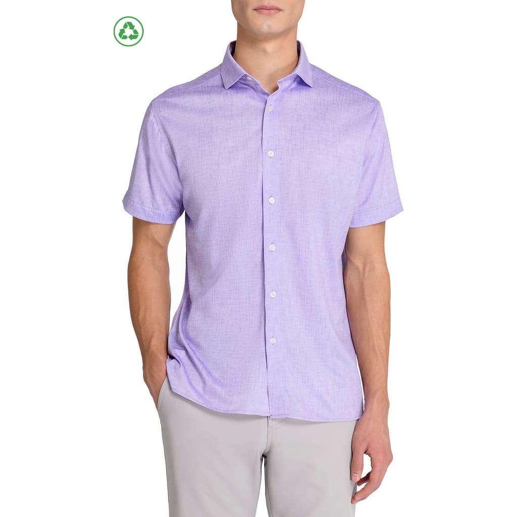 Construct Chambray Shirt Front In Lilac
