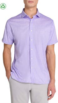 CONSTRUCT Regular Fit Chambray Recycled Performance Golf Button-Down Shirt