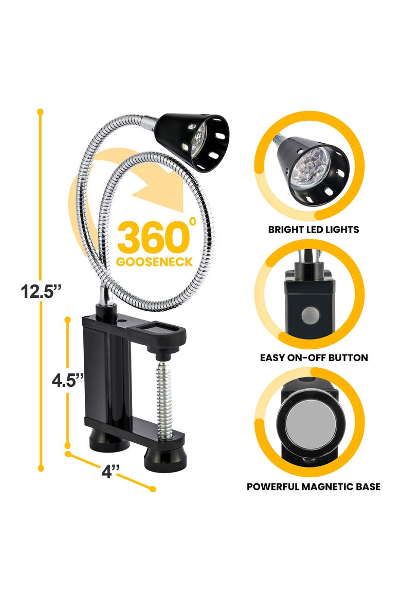 360 Degree Flexible LED BBQ Grill Light, Alternate, color, BLACK
