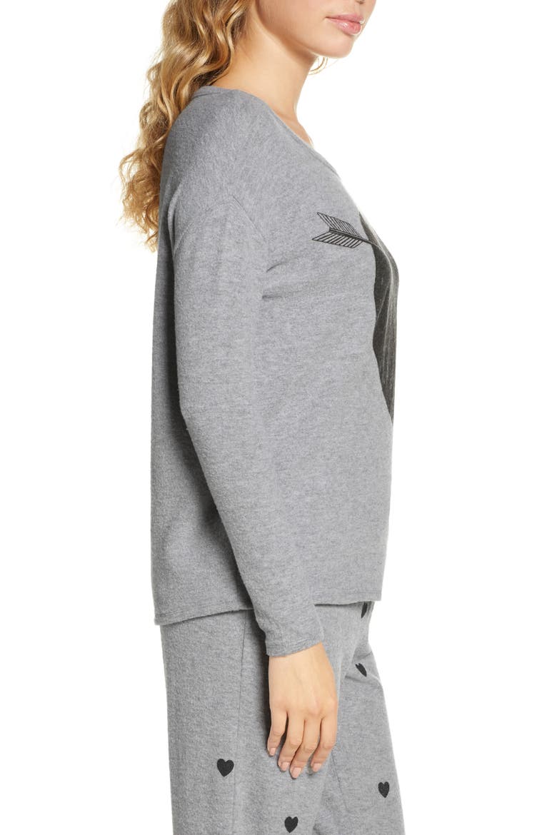 Arrow Heart Cozy Sweatshirt, Alternate, color, H GREY