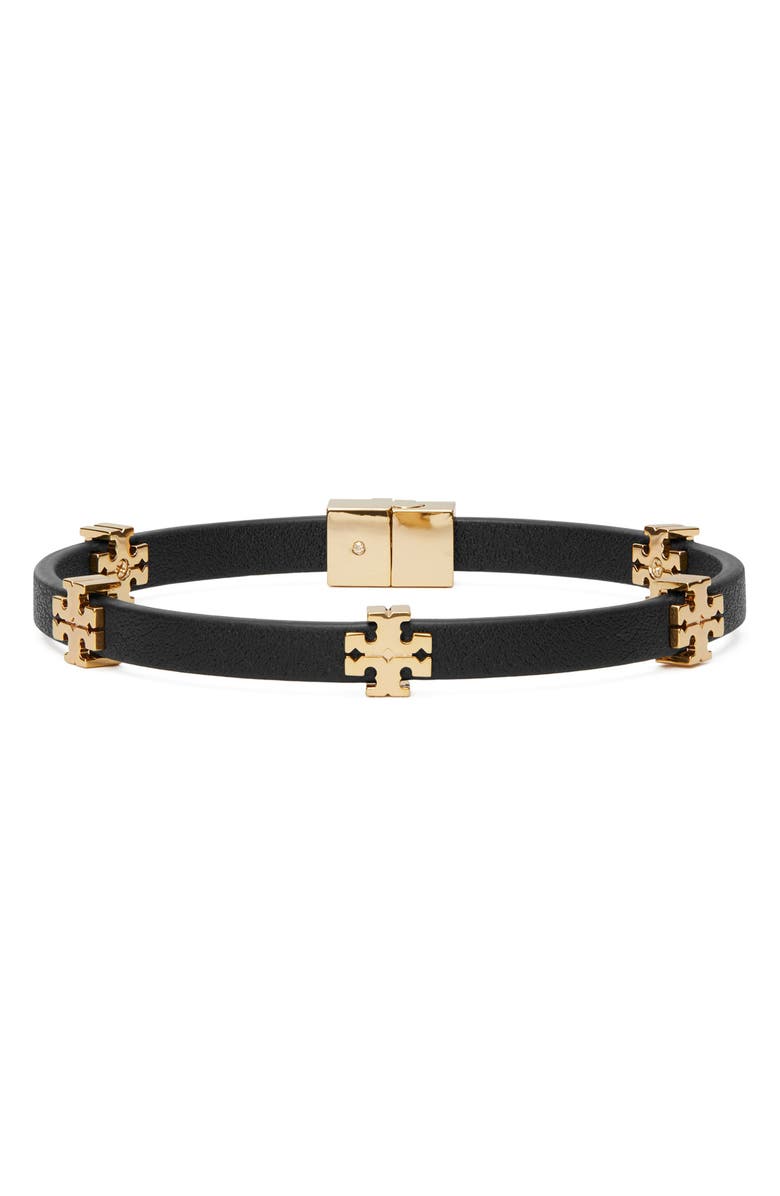 Tory Burch Icon Bio Bracelet, Main, color, Tory Gold / Black