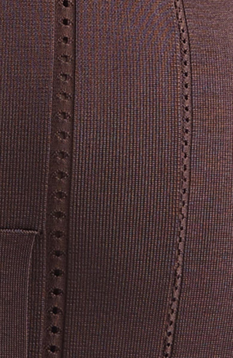 Zimmermann Kindred Spirit Luna Fringe Pointelle Rib Sweater Dress, Alternate, color, Chocolate