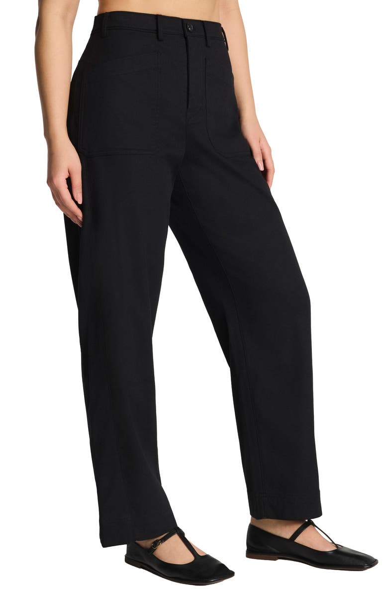 SPANX<sup>®</sup> SPANXsupersmooth<sup>™</sup> Stretch Cotton Twill Barrel Leg Pants, Alternate, color, Classic Black