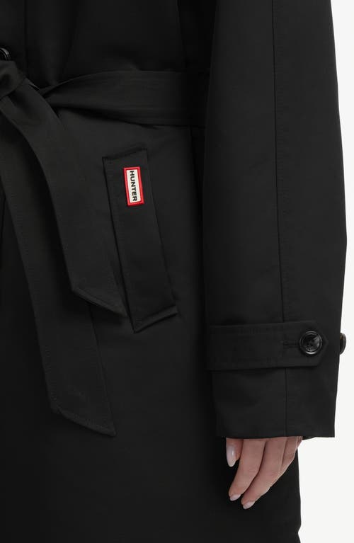 Hunter Stacy Water Resistant Gabardine Trench Coat In Black