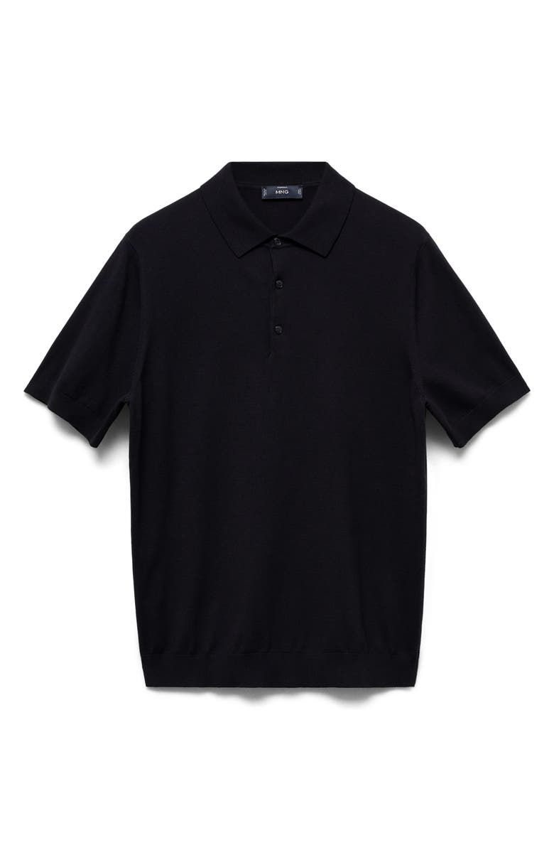 MANGO Cotton Polo Shirt, Alternate, color, Night Blue