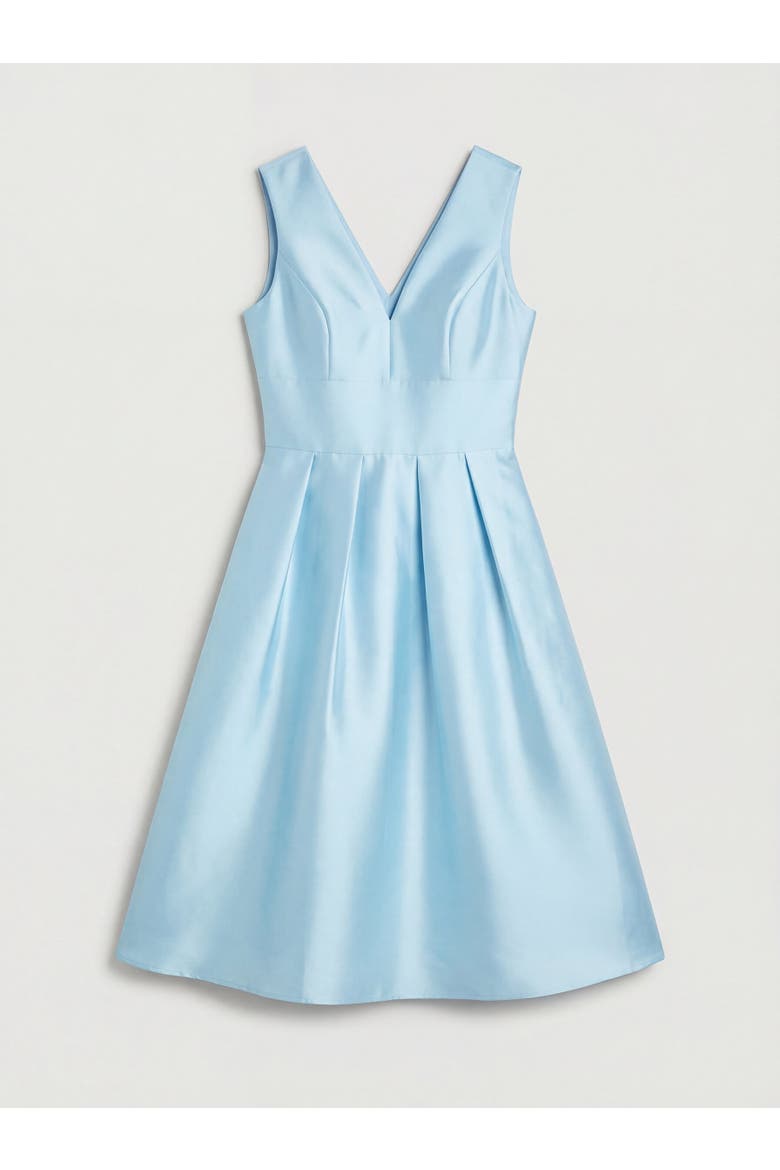 Structured Twill Midi Bridesmaid Dress, Alternate, color, Pale Blue