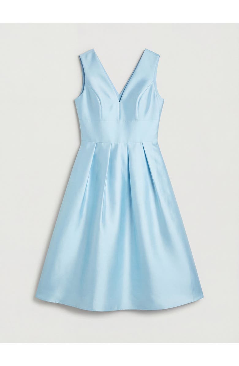 Coast Structured Twill Midi Bridesmaid Dress, Alternate, color, Pale Blue