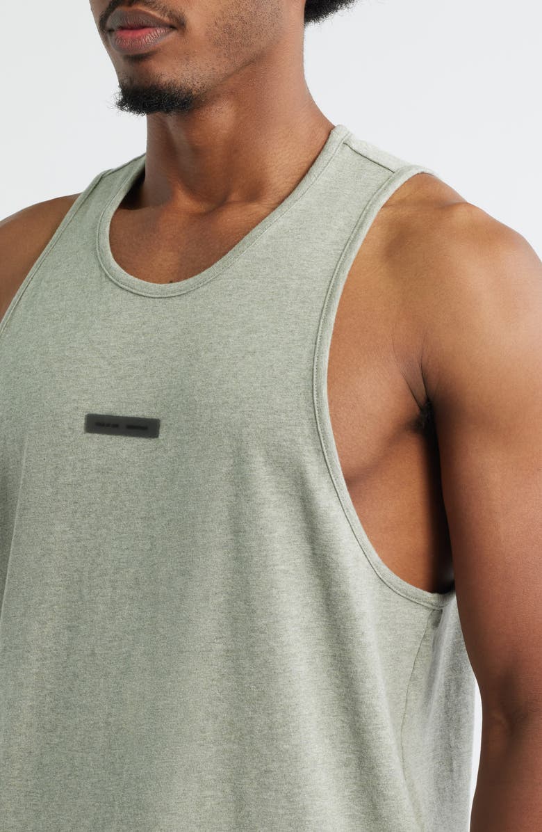 Fear of God Essentials Vintage Fit Logo Tank, Alternate, color, Concrete Heather