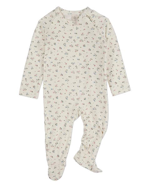 Baby Girls Silky-Soft Allover Floral Printed Footie (Baby)