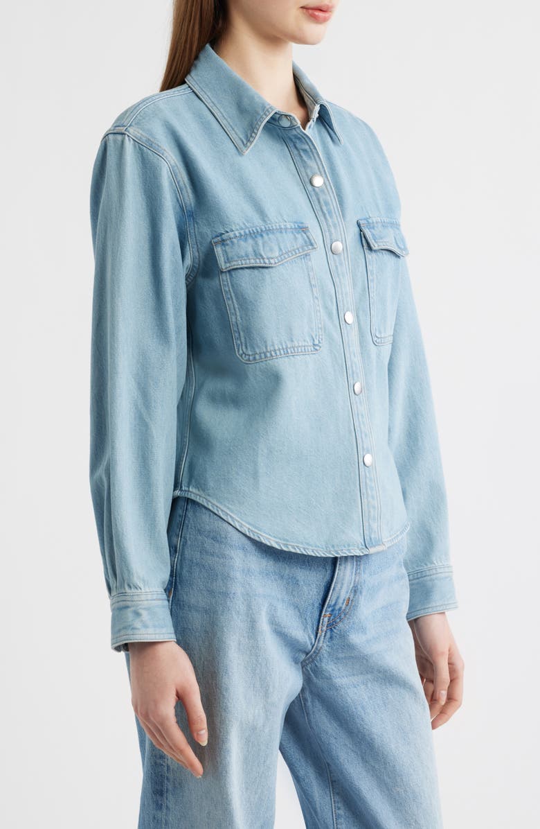 Madewell Airy Denim Relaxed Shirt Jacket, Alternate, color, Faded Horizon Wash