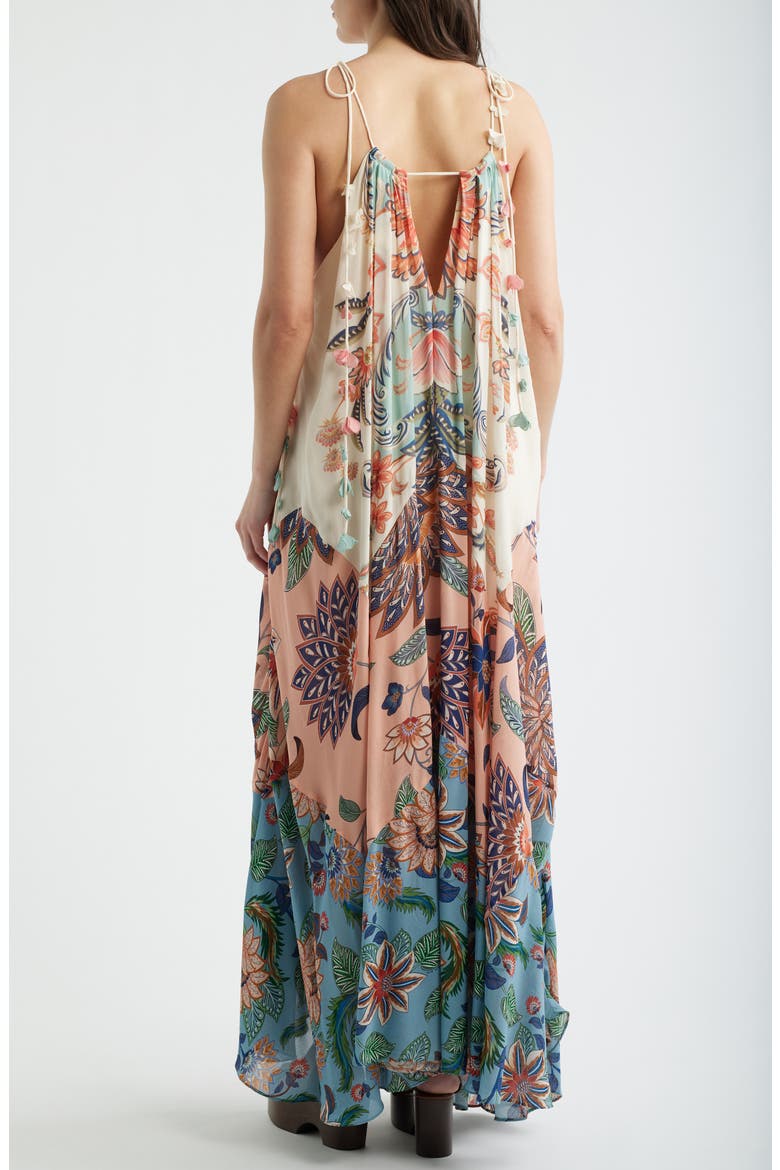 Boho Delhi Floral Tie Shoulder Maxi Dress, Alternate, color, BOHO FLORAL DELHI MI