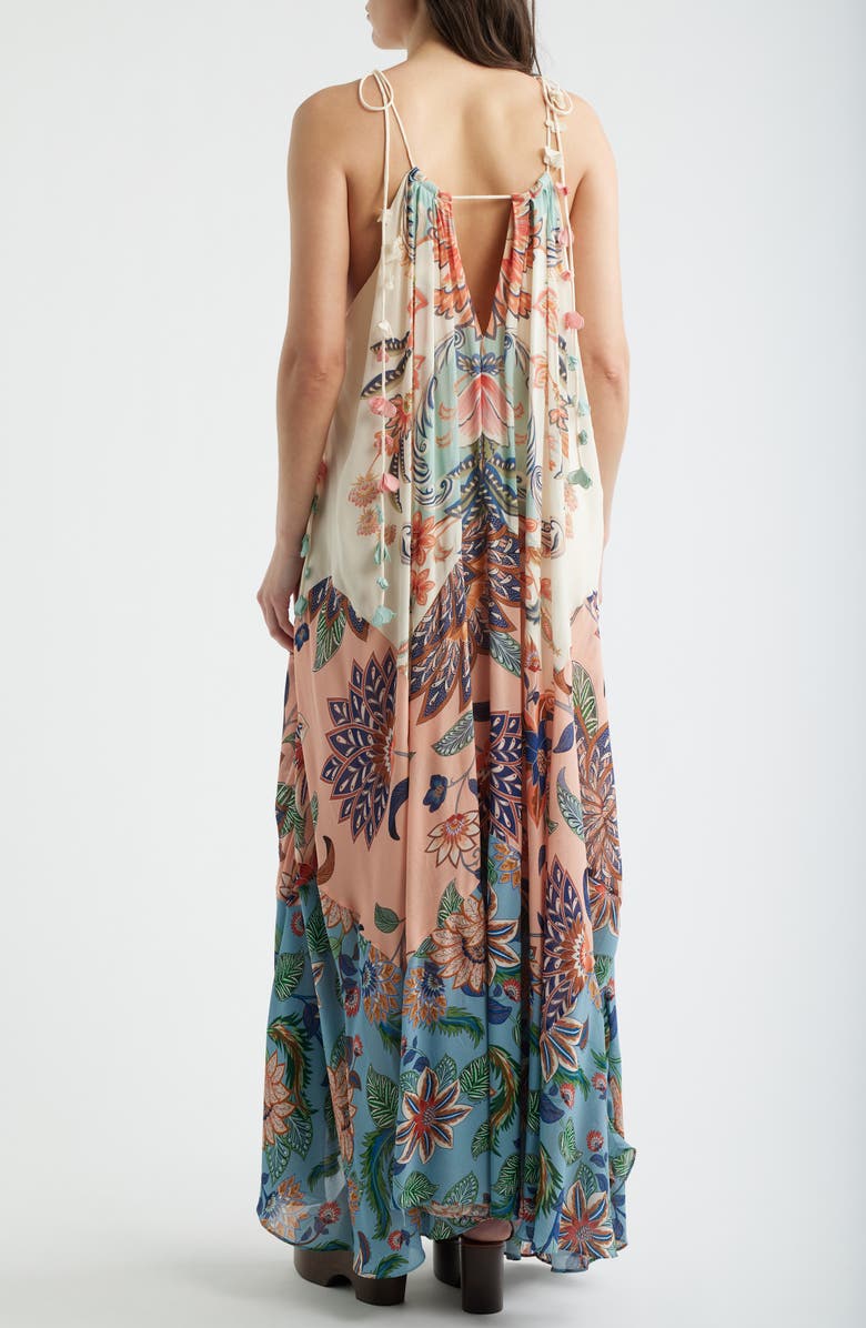 FARM Rio Boho Delhi Floral Tie Shoulder Maxi Dress, Alternate, color, Boho Floral Delhi Mi