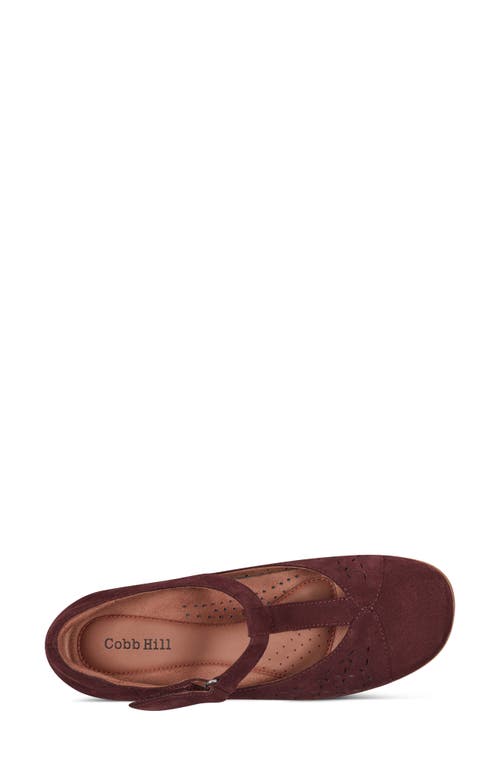 Rockport Cobb Hill Chrowen T-strap Wedge Pump In Red