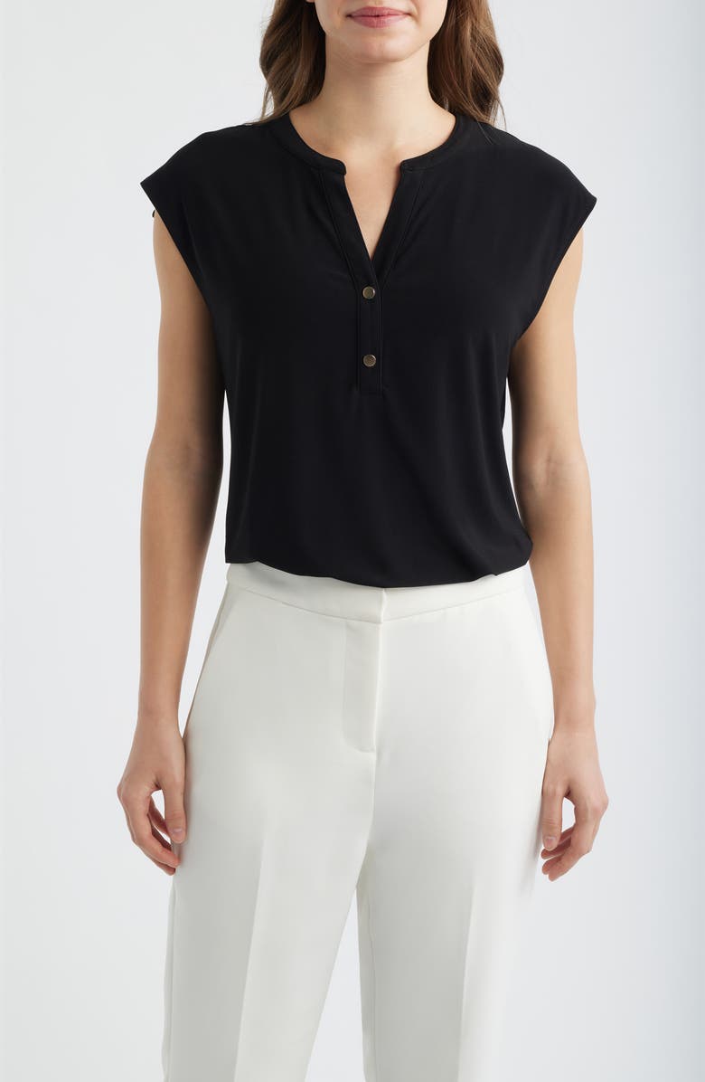 AK ANNE KLEIN Sleeveless Knit Top, Main, color, Anne Black