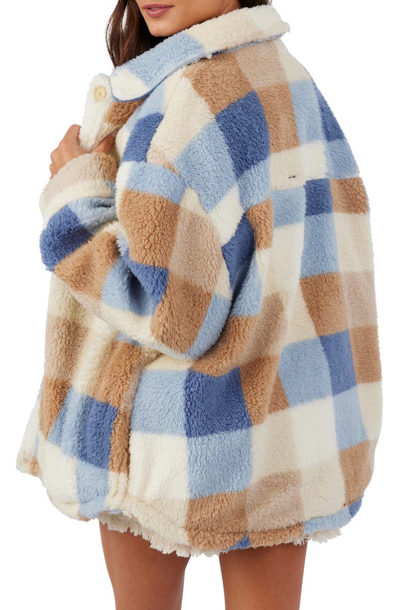 O'Neill Heather Plaid Fleece Shirt Jacket, Alternate, color,
