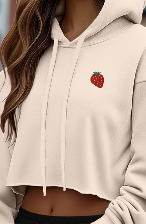 DALIX DALIX STRAWBERRY CROPPED FLEECE HOODIE 