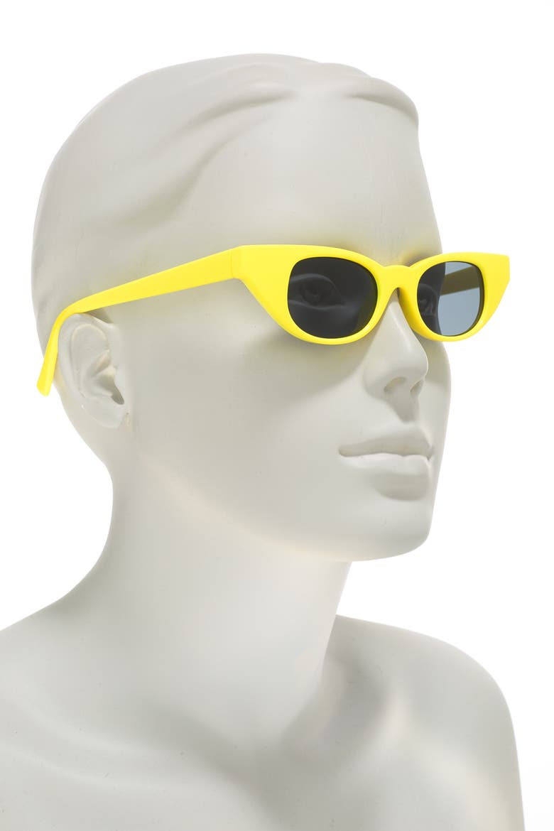 The Breaker Skinny Cat Eye Sunglasses, Alternate, color, YELLOW