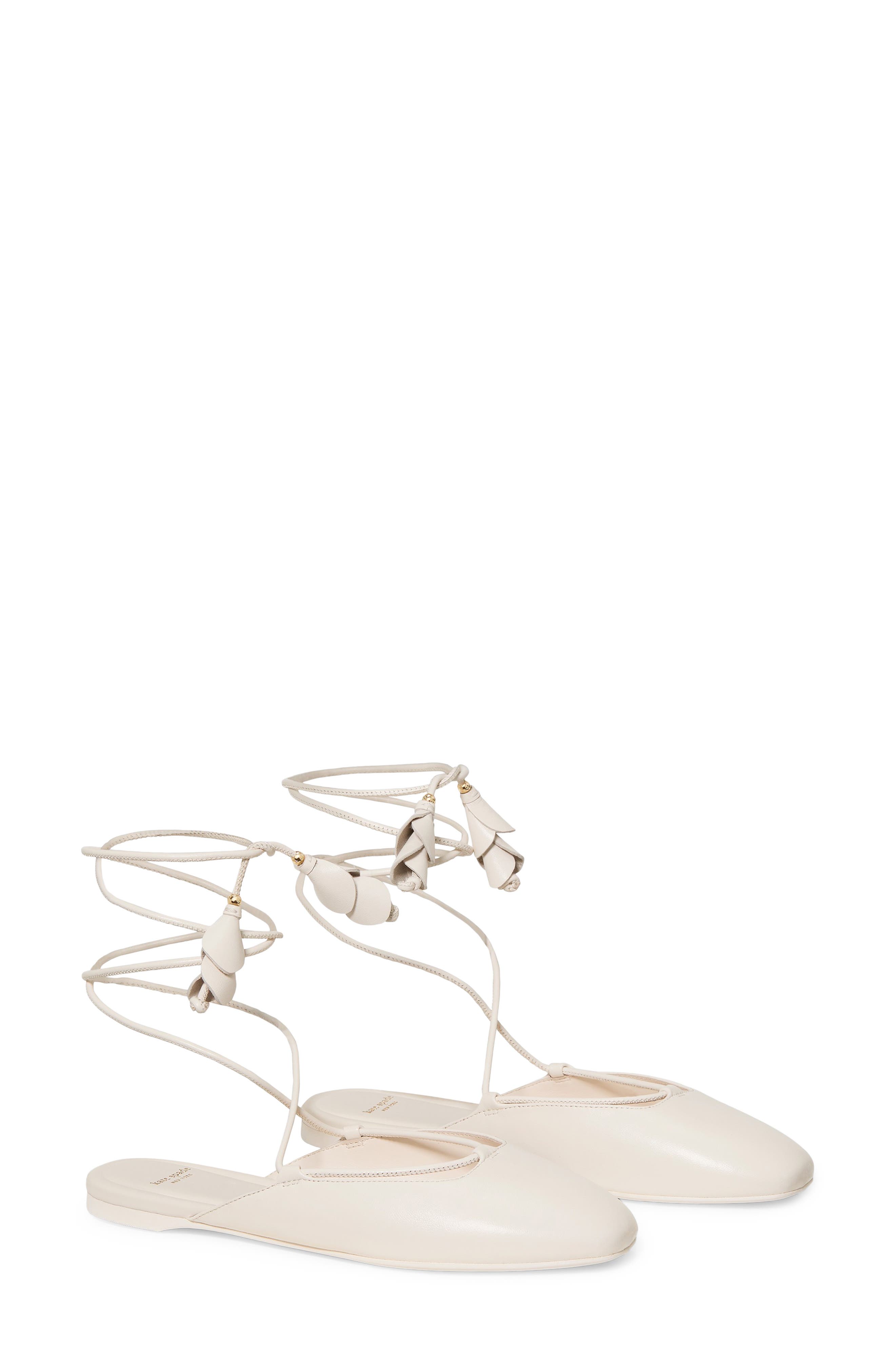 Kate Spade New York ankle wrap mule, Alternate, color, Cream.