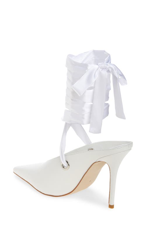 Jeffrey Campbell Grateau Ankle Wrap Mule In White