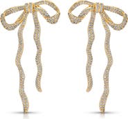 Ettika Pavé Cubic Zirconia Bow Drop Earrings