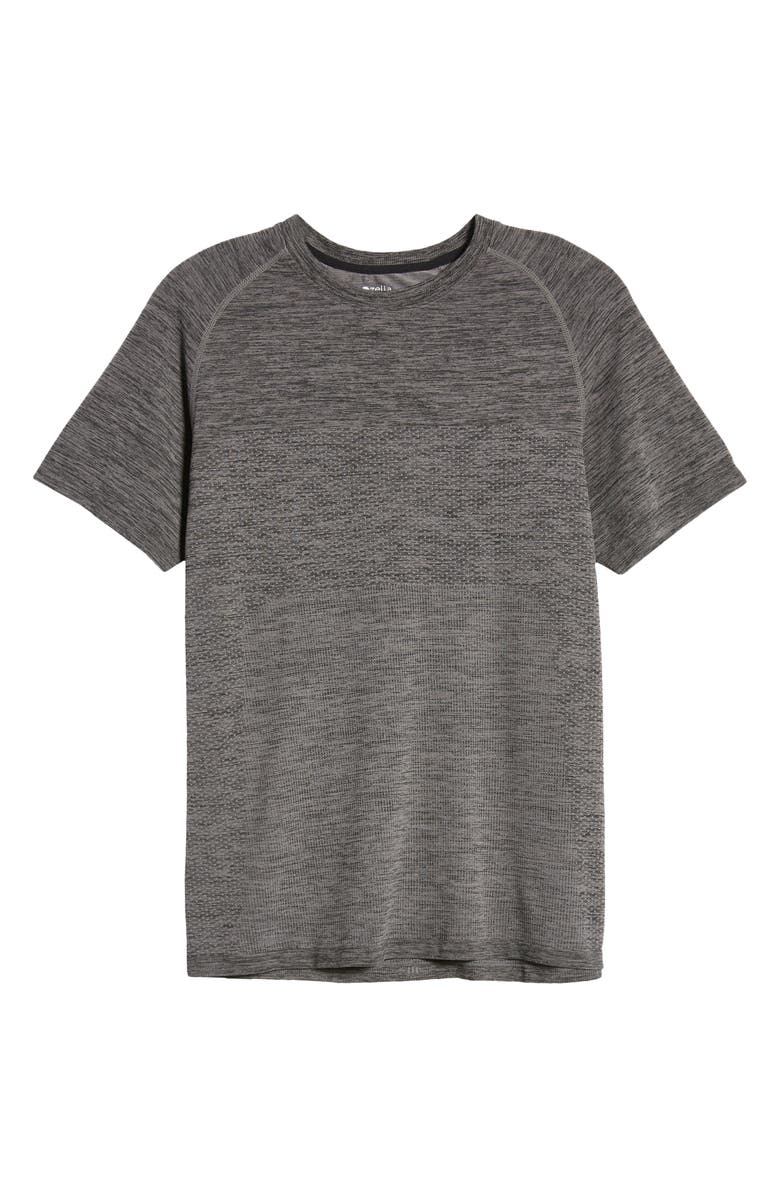 Zella Seamless Performance T-Shirt, Alternate, color, Grey Obsidian Melange