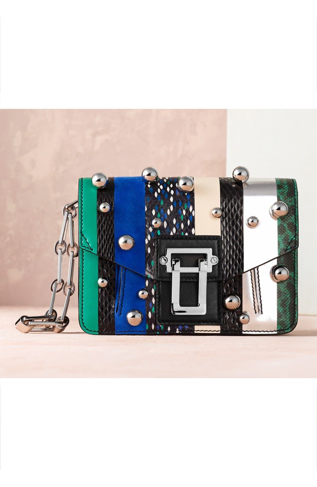 Proenza Schouler 'Hava - Exotic Spheres' Embellished Leather Clutch, Alternate, color, 