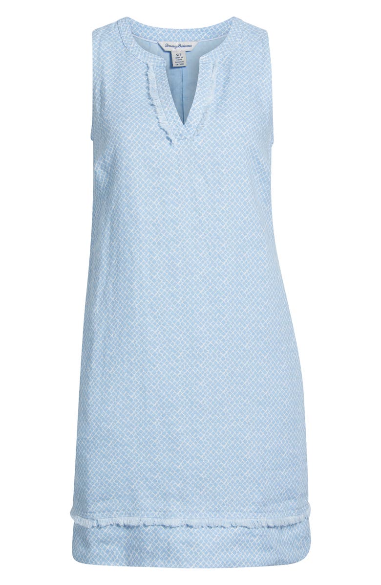 Tommy Bahama Bay Breeze Geo Print Linen Shift Minidress, Alternate, color, 