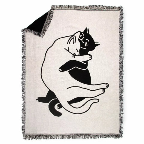 Snuggle Cat Throw Blanket by Seltzer Goods