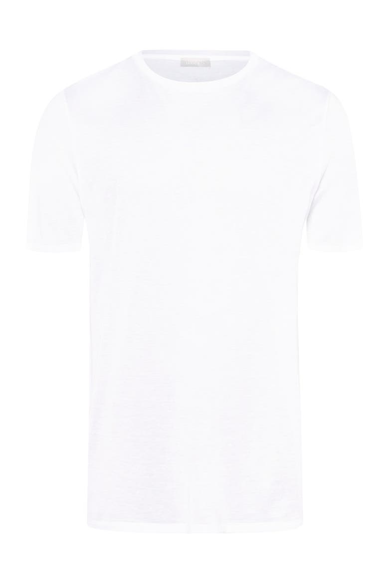 Cotton Sporty Crew Neck Cotton T-Shirt, Main, color, White