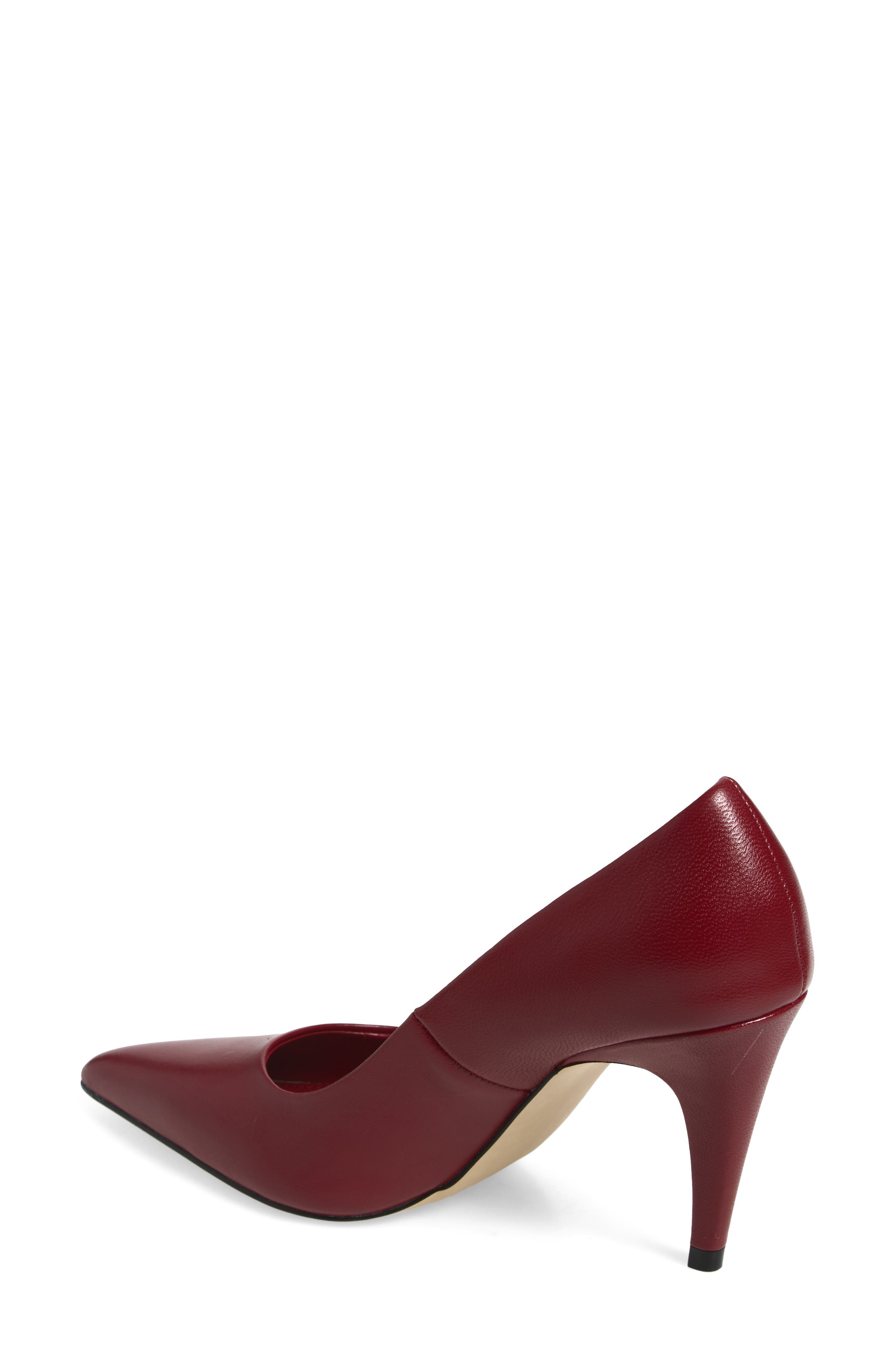 Rosyln Leather Pump, Alternate, color, RED LEATHER