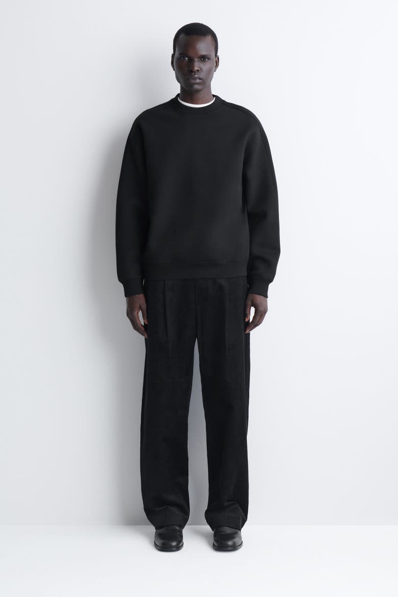 Relaxed Sweatshirt, Alternate, color, BLACK