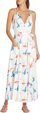 VALIMARE Amelia Maxi Wrap Crepe de Chine Cover-up Dress