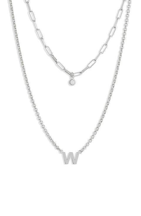 Diamond Initial Charm Necklace
