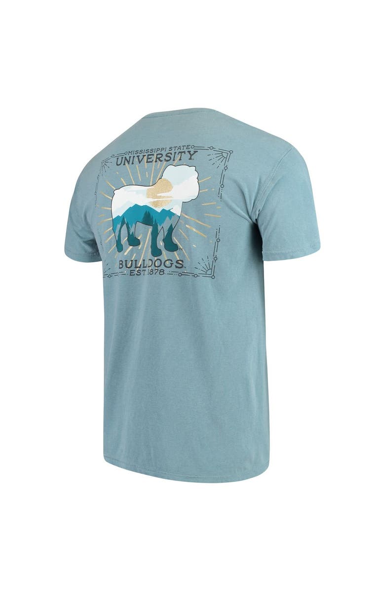 IMAGE ONE Men's Blue Mississippi State Bulldogs State Scenery Comfort Colors T-Shirt, Alternate, color,