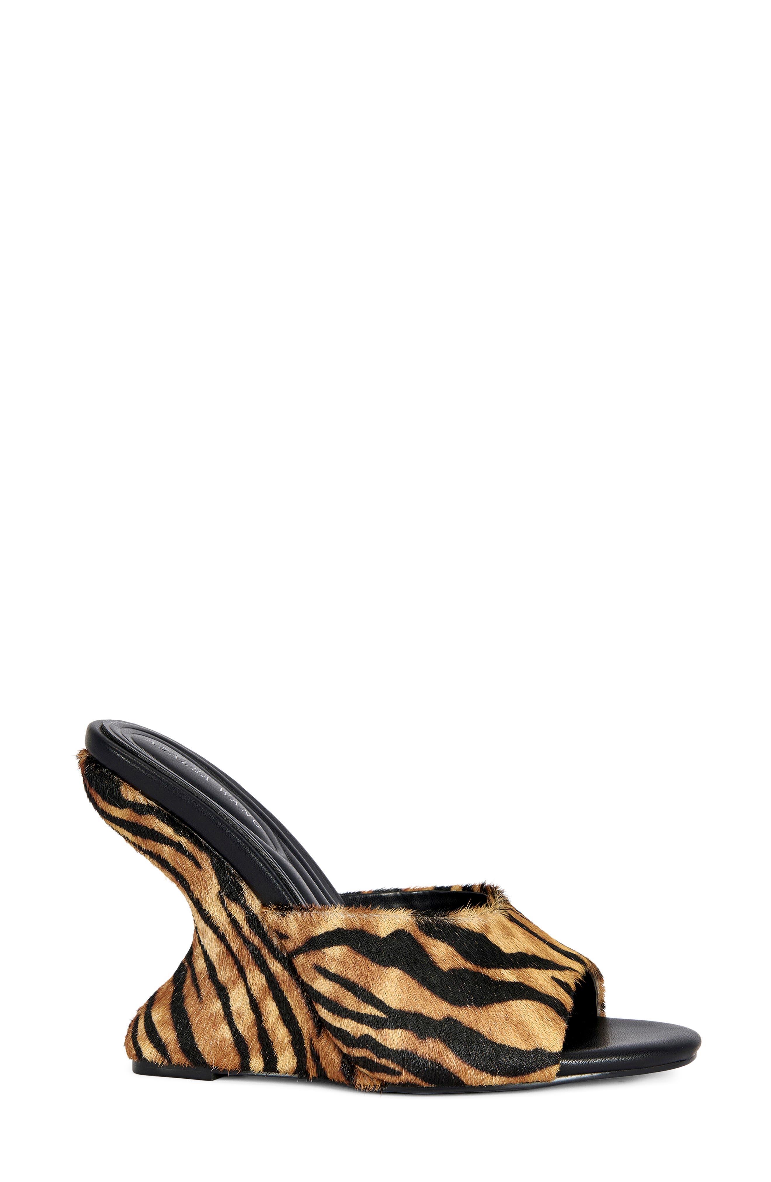 AZALEA WANG Vasa Genuine Calf Hair Wedge Sandal, Alternate, color, Orange Multi