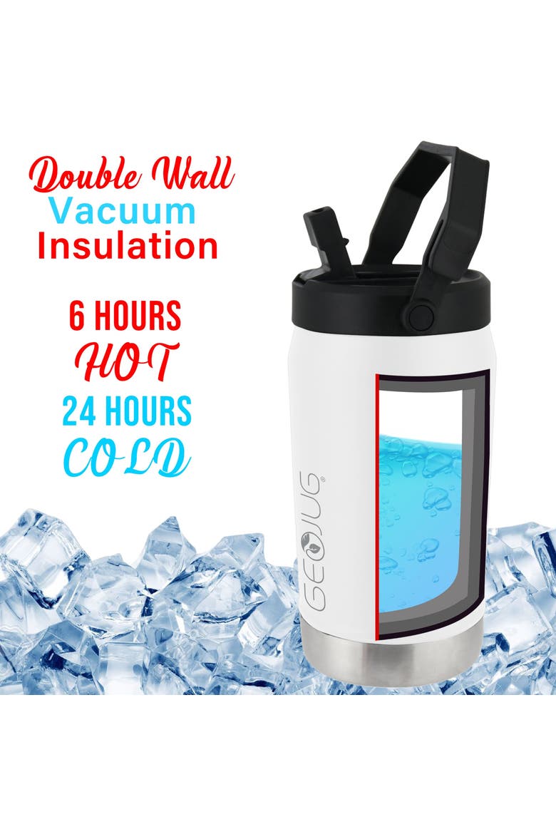 40oz Stainless Steel Insulated Water Bottle, Alternate, color, White