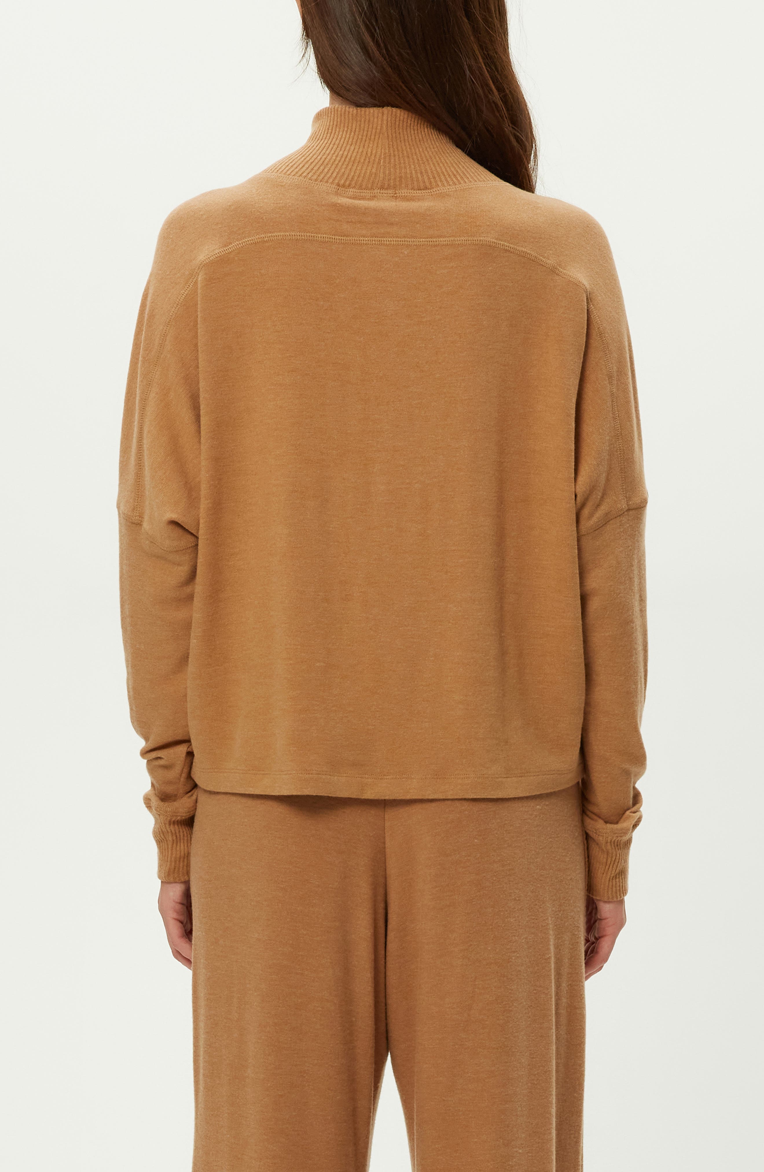 Frida Mock Neck Brushed Jersey Top - image 4