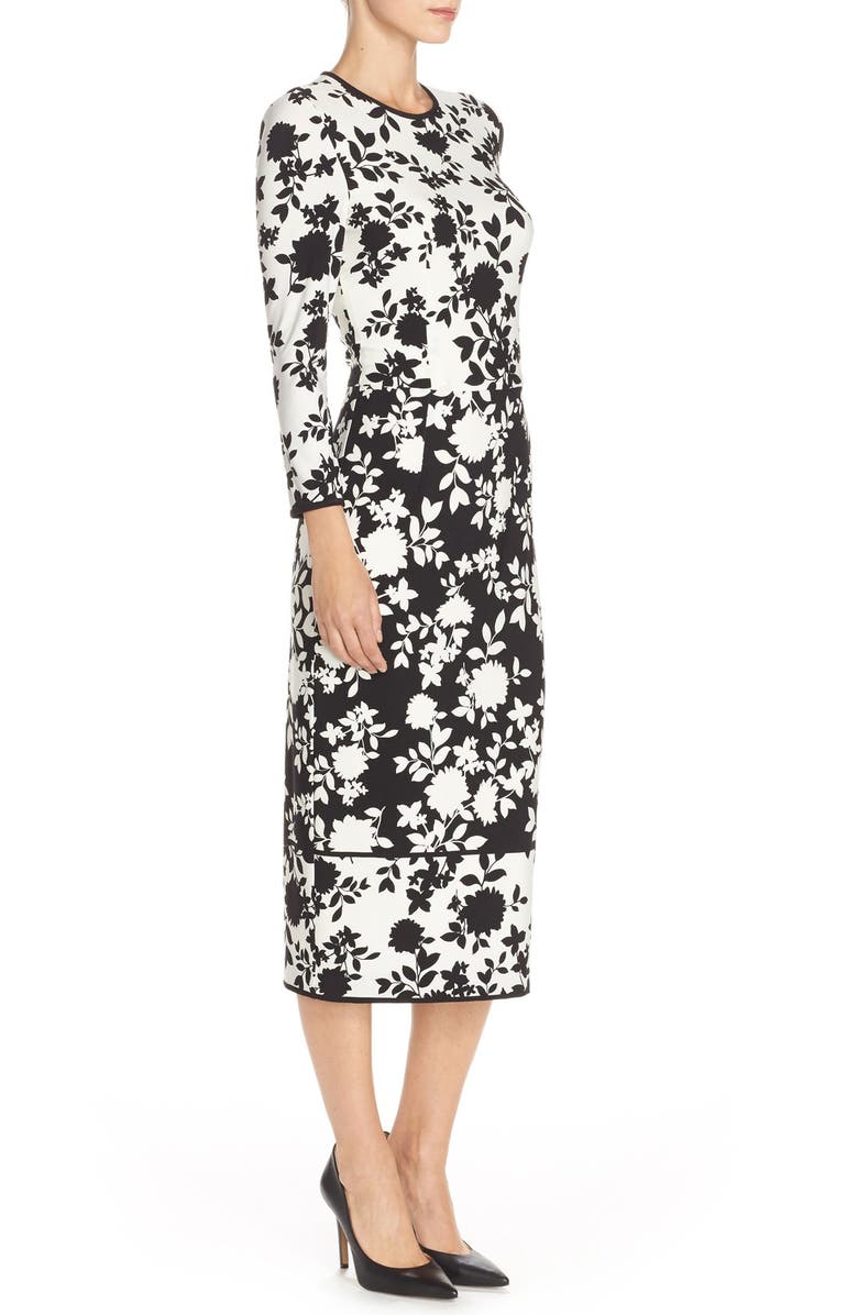 Maggy London Floral Print Jersey Midi Dress, Alternate, color,