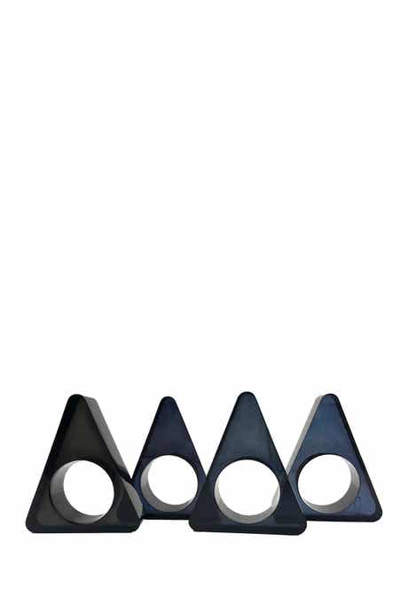 Smoke Grey Triangle Napkin Ring