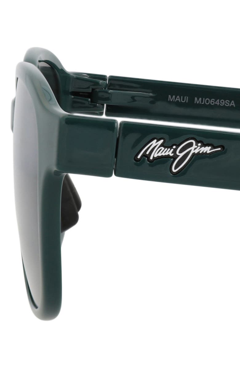 Maui Jim 55mm Gradient Polarized Square Sunglasses, Alternate, color, Green Green Grey