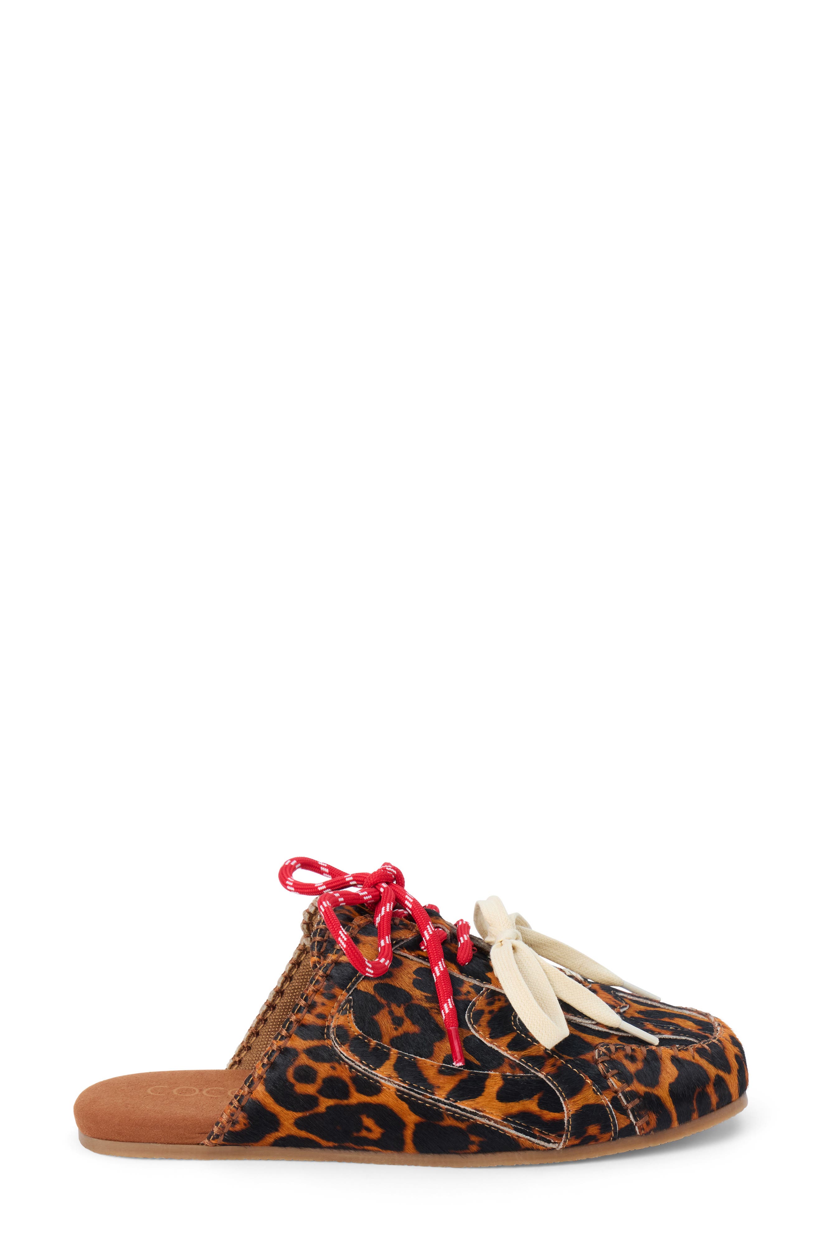 Devyn Lace-Up Mule, Alternate, color, LEOPARD COWHAIR