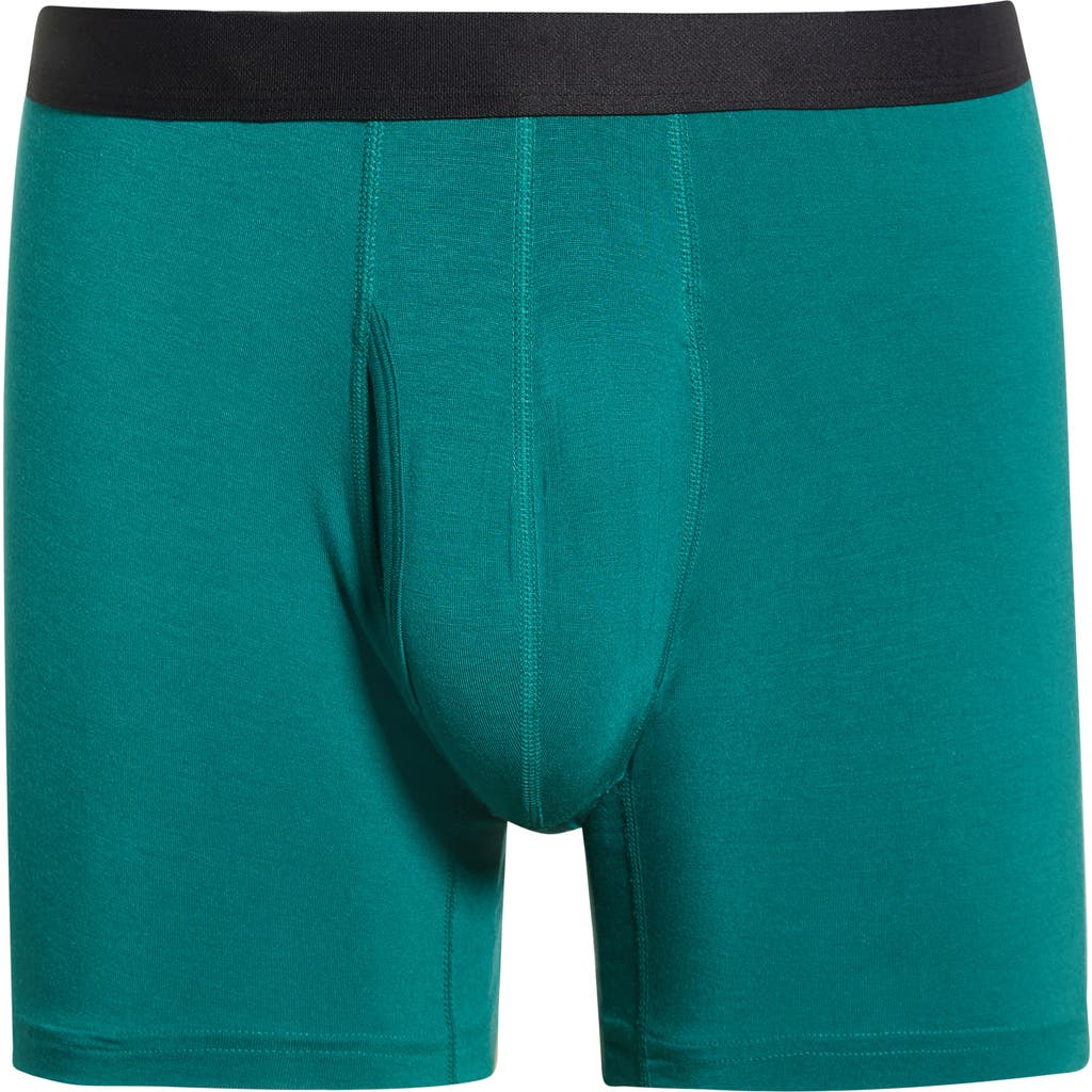 Meundies Stretch Boxer Briefs In Green