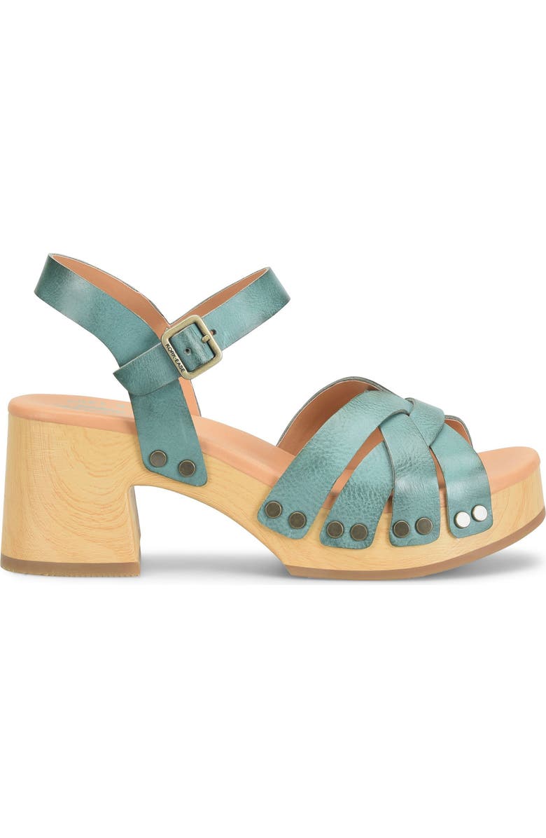 Kork-Ease<sup>®</sup> Ester Platform Sandal, Alternate, color, Teal Leather