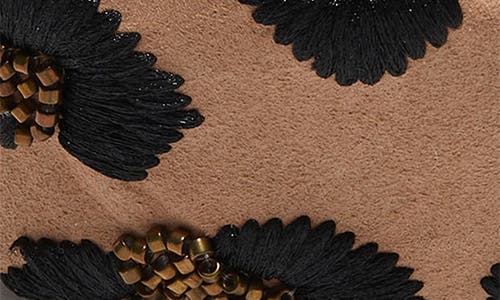 Lele Sadoughi Brigitte Embellished Leopard Faux Suede Headband In Brown