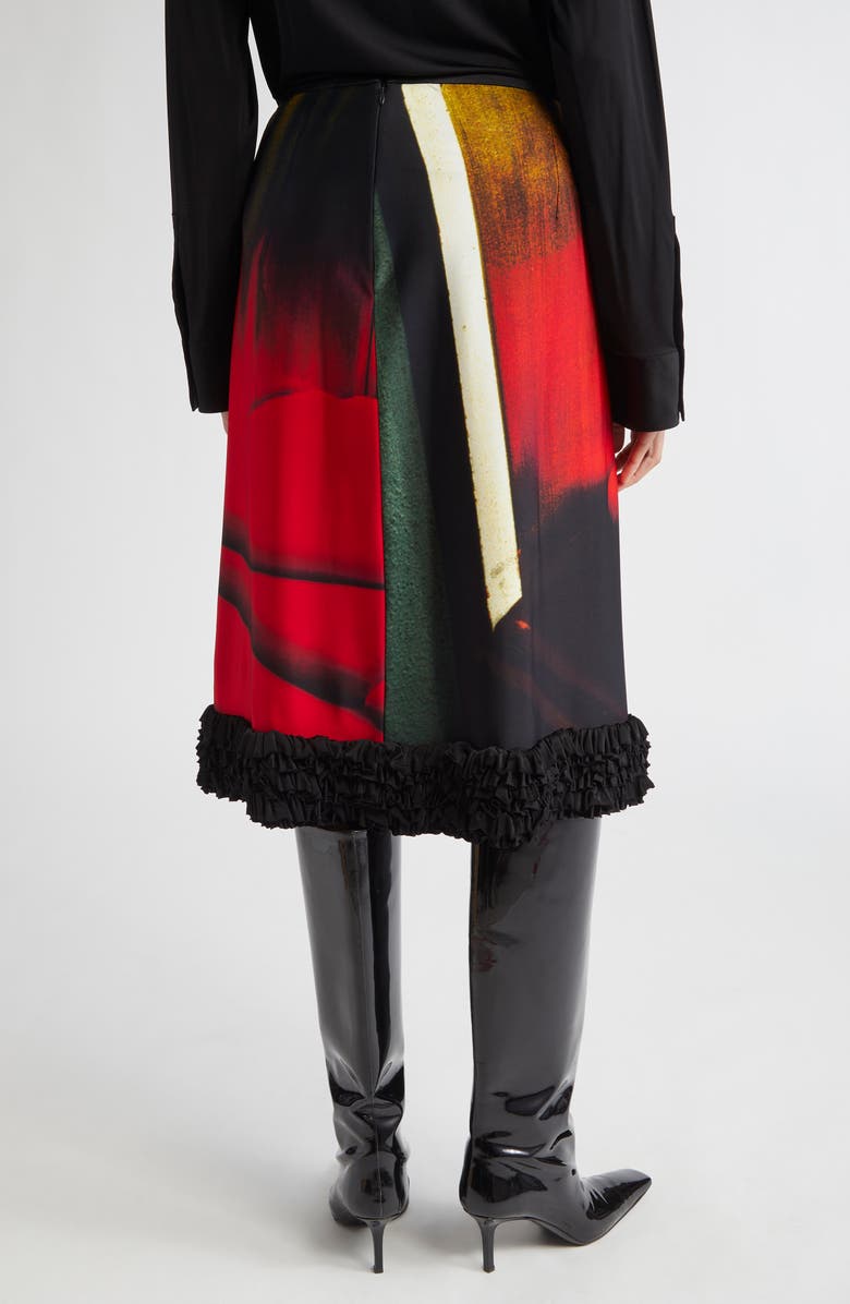 Jil Sander Print Satin Skirt, Alternate, color, 