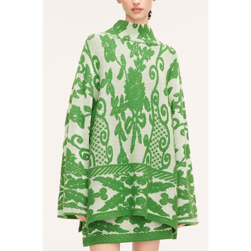 Rebecca Taylor Tapestry Jacquard Turtleneck In Tapestry Fleur Golf Combo