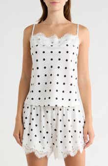 WAYF Lace Inset Polka Dot Cami